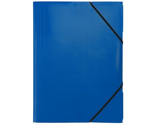 Sammelmappe/ Eckspanner für A4, aus Kunststoff (PP), 3 Einschlagklappen, dunkelblau