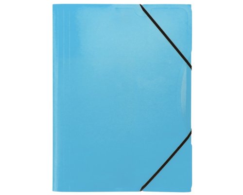 Sammelmappe/ Eckspanner für A4, aus Kunststoff (PP), 3 Einschlagklappen, hellblau