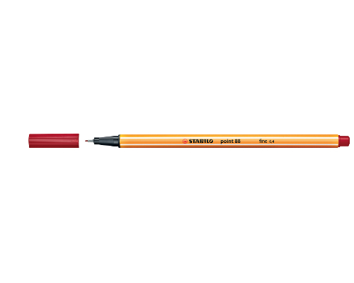 STABILO Point 88 Fineliner 0,4 mm Strichstärke - dunkelrot - 88/50