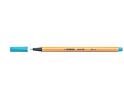 STABILO Point 88 Fineliner 0,4 mm Strichstärke - azurblau - 88/57