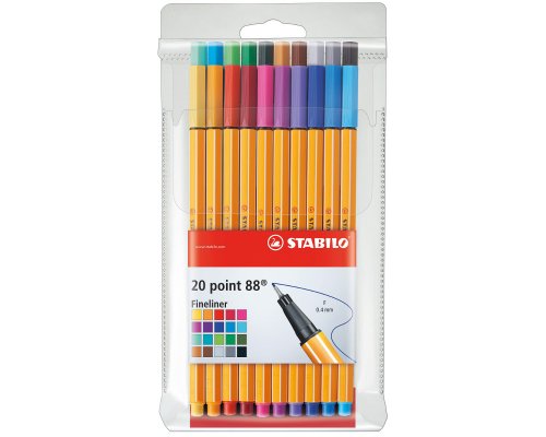 STABILO Point 88 Fineliner 0,4 mm Strichstärke - 20er Etui