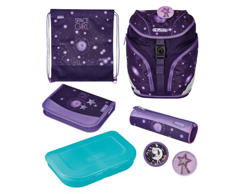 Herlitz Schulranzen-Set 5-tlg. SoftLight plus Space Girl