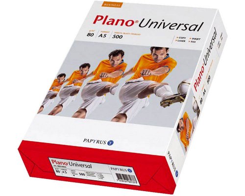 500 Blatt Druckerpapier Papyrus Plano Universal A5 80g - ACHTUNG: KLEINES FORMAT! 21 cm lang, 14,85 cm breit