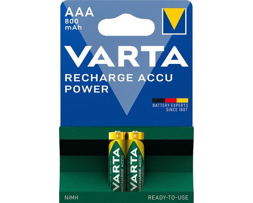 Varta Akku wiederaufladbar Recharge Accu Micro AAA 1,2 Volt/ 800 mAh NiMH Energy