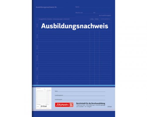 Berichtsheft Ausbildung/ Ausbildungsnachweisheft A4, 28 Blatt von Brunnen
