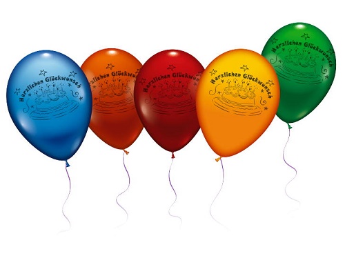 Luftballon, Herzlichen Glückwunsch, 6er Beutel