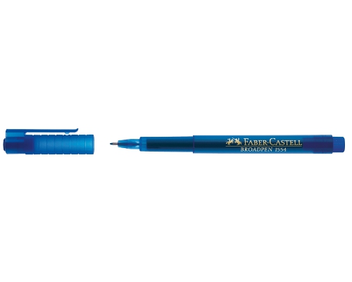 Faber-Castell Fineliner BROADPEN 1554, Strich: 0,8 mm, Schreibfarbe: blau