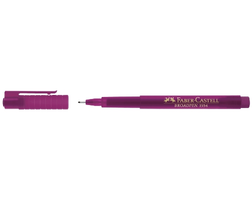 Faber-Castell Fineliner BROADPEN 1554, Strich: 0,8 mm, Schreibfarbe: Magenta