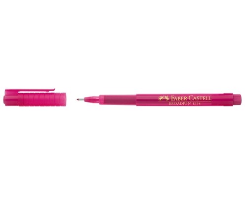 Faber-Castell Fineliner BROADPEN 1554, Strich: 0,8 mm, Schreibfarbe: pink