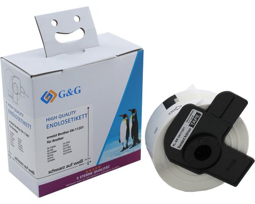 Kompatibel mit Brother DK-11201 400 Etiketten (29mm x 90mm) Schwarz auf weiß jetzt kaufen - Marke: G&G