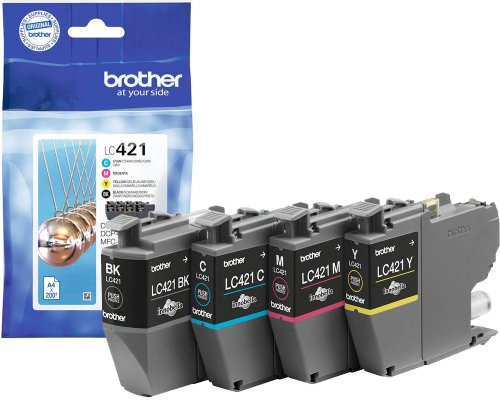 Brother LC-421VAL Original-Tinte jetzt kaufen (4x 200 Seiten) Value Pack (schwarz, cyan, magenta, gelb)