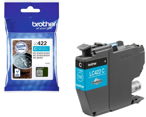 Brother 422 Original-Druckerpatrone LC422C jetzt kaufen cyan (550 Seiten)