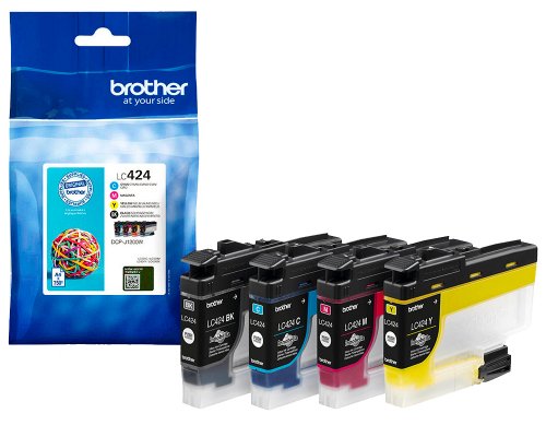 Brother 424 Original Druckerpatronen Multipack LC-424VAL jetzt kaufen schwarz, cyan, magenta, gelb