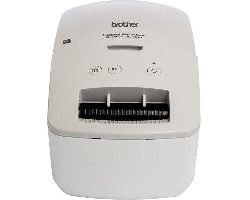 Brother QL-600G Grau Etikettendrucker inkl. Netzkabel, USB-Kabel, Etikettenrolle 62 mm * 8 m