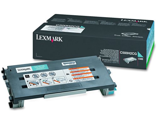 Original Lexmark-Toner C500H2CG Cyan für Lexmark C500, C500N, X500N, X502N (3.000 Seiten)
