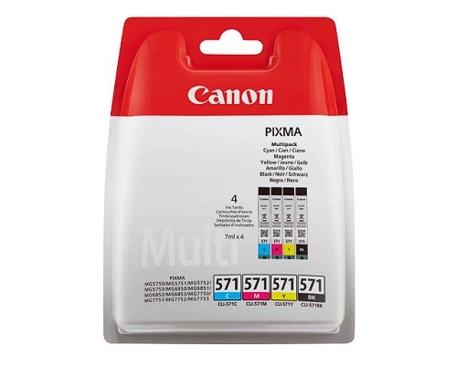 Canon CLI-571 Multipack (0386C005) Cyan, Magenta, Gelb, Fotoschwarz jetzt kaufen