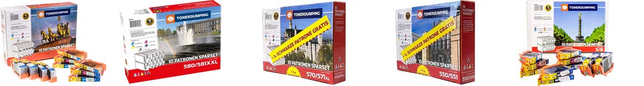 Kompatible Druckerpatronen Multipacks von TONERDUMPING