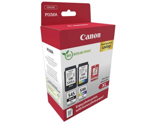 Canon Photo Value Pack: PG-545XL/ CL-546XL und 50 Blatt Fotopapier jetzt kaufen