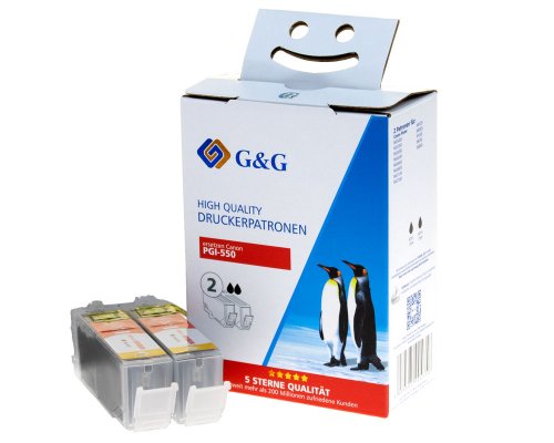 Kompatibel mit Canon PGI-550PGBK/ 6431b001 XL-Druckerpatronen 2x Schwarz jetzt kaufen - Marke: G&G