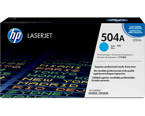 HP 504A / CE251A Originaltoner Cyan [modell]