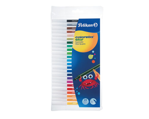 24 Pelikan Fasermaler/ Filzstifte Colorella®-Star C302/24 - im Plastik-Etui