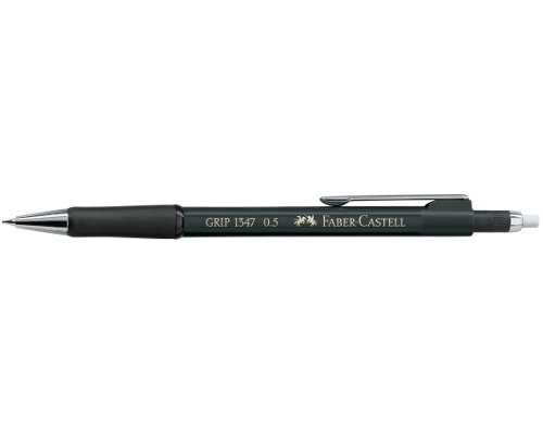 Faber-Castell Druckbleistift GRIP 1345 Minenstärke: 0,5 mm, Härtegrad: B, Schaft: met.-Schwarz