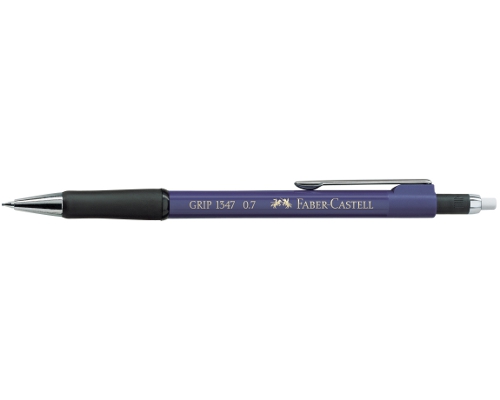 Faber-Castell Druckbleistift GRIP 1347 Minenstärke: 0,7 mm, Härtegrad: B, Schaft: met.-blau