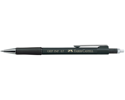 Faber-Castell Druckbleistift GRIP 1347 Minenstärke: 0,7 mm, Härtegrad: B, Schaft: met.-Schwarz