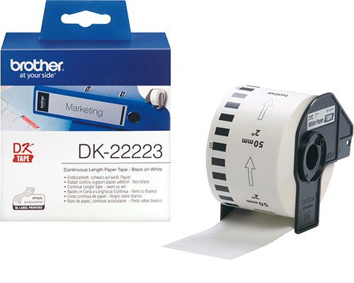 Original Brother-Etiketten DK-22223 (50 mm x 30,48 m) weiß jetzt kaufen