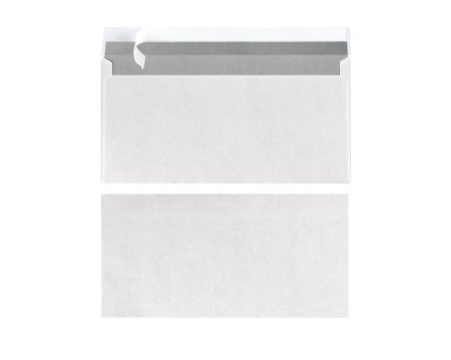 Herlitz Briefumschläge DIN Lang, ohne Fenster, haftklebend, weiß