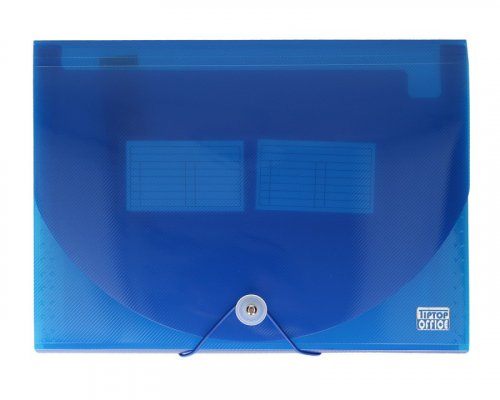 Fächermappe mit 12 Fächern, blau für A4, PP