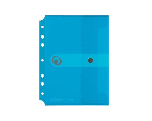 Dokumententasche »easy orga to go« abheftbar A5, PP, transparent-blau