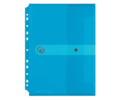 Dokumententasche »easy orga to go« abheftbar A4, PP, transparent-blau
