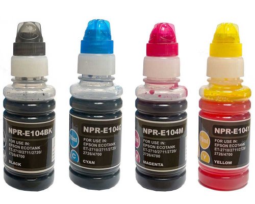 Kompatibel mit Epson 104/ C13T00P640 EcoTank Tinte -4er Multipack- (4x 70,0 ml) je 1x Schwarz, Cyan, Magenta, Gelb jetzt kaufen - Marke: G&G