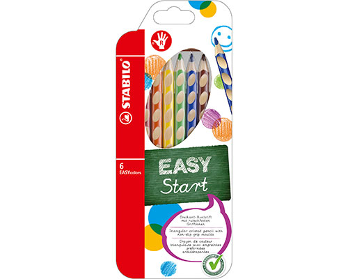 Ergonomischer Dreikant-Buntstift STABILO® EASYcolors, 6er Etui, Rechtshänder