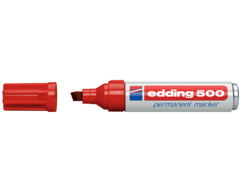 Permanentmarker edding 500, nachfüllbar, 2 - 7 mm, rot