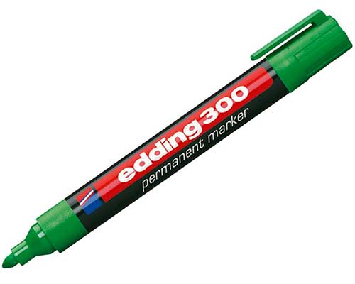 Edding 300 Permanentmarker grün, Rundspitze (1,5 - 3 mm)