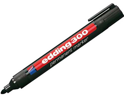 Edding 300 Permanentmarker Schwarz, Rundspitze (1,5 - 3mm)