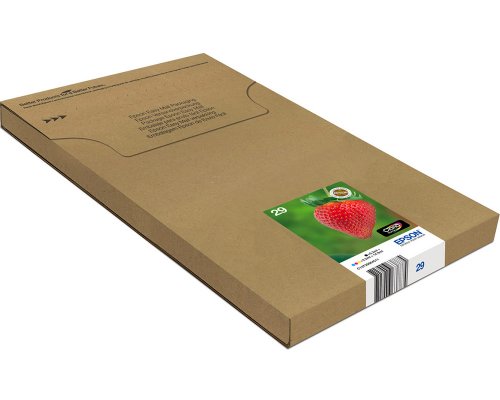 Epson 29 Multipack Erdbeere T2986 (3 x 3,2 ml + 5,3ml) Schwarz, Cyan, Magenta und Gelb jetzt kaufen  in EasyMail-Packung