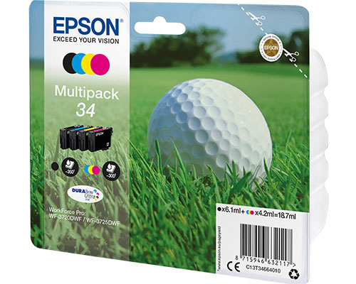 EPSON 34 Tintenpatronen Multipack (Golfball Tinten)