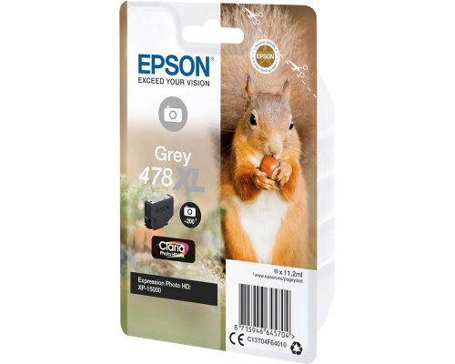 EPSON 478XL Eichhörnchen für Expression Photo HD XP-15000 (11,2 ml, 200 Fotos) Grau