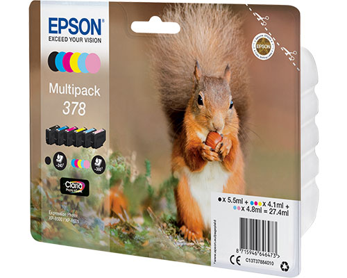 EPSON 378 Multipack Eichhörnchen [modell] (27,4 ml, 240/ 360 Seiten)
