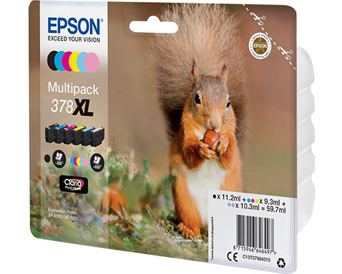 EPSON 378XL Multipack Eichhörnchen jetzt kaufen (59,7 ml, 500/ 830 Seiten)