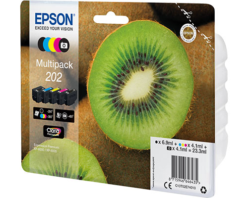 EPSON 202 Multipack Kiwi [modell] (23,3 ml, 250/ 300 Seiten)