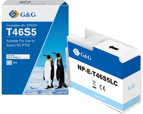 Kompatibel mit Epson T46S5 Druckerpatrone NP-E-T46S5LCGG für EPSON Surecolor SC-P700 hellcyan 30ml