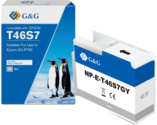 Kompatibel mit Epson T46S7 Druckerpatrone NP-E-T46S7-GYGG für EPSON Surecolor SC-P700 grau 30ml
