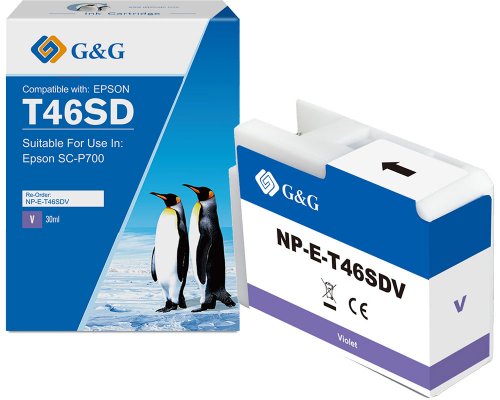 Kompatibel mit Epson T46SDV Druckerpatrone NP-E-T46SD-VGG für EPSON Surecolor SC-P700 violett 30ml