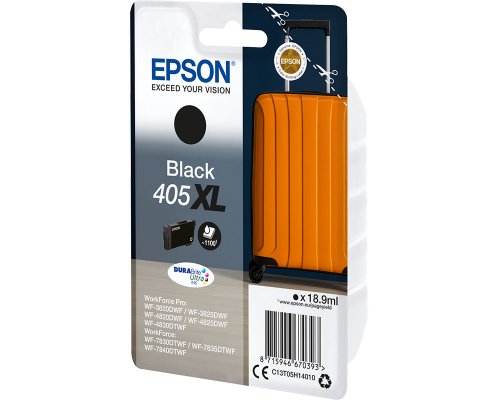 Epson 405XL Original Durabrite Ultra Tinte Schwarz jetzt kaufen Koffer