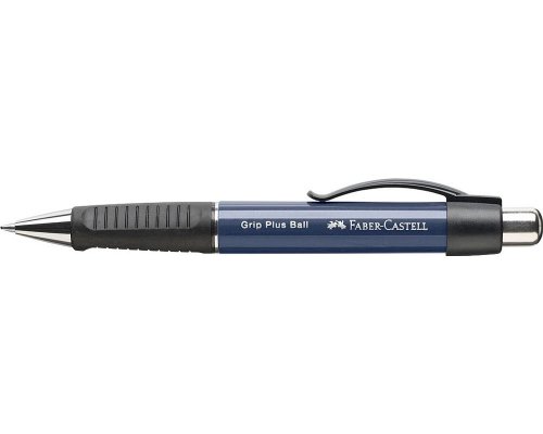 Faber-Castell Kugelschreiber GRIP PLUS BALL navy blue, Strichstärke: 0,4 mm/blau, Schaftfarbe: blau