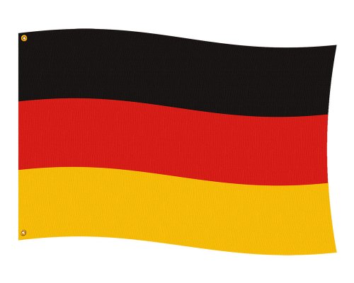 Deutschland-Fahne - schwarz-rot-gold - ca. 1,50 m x 90 cm für die Fußball-Party